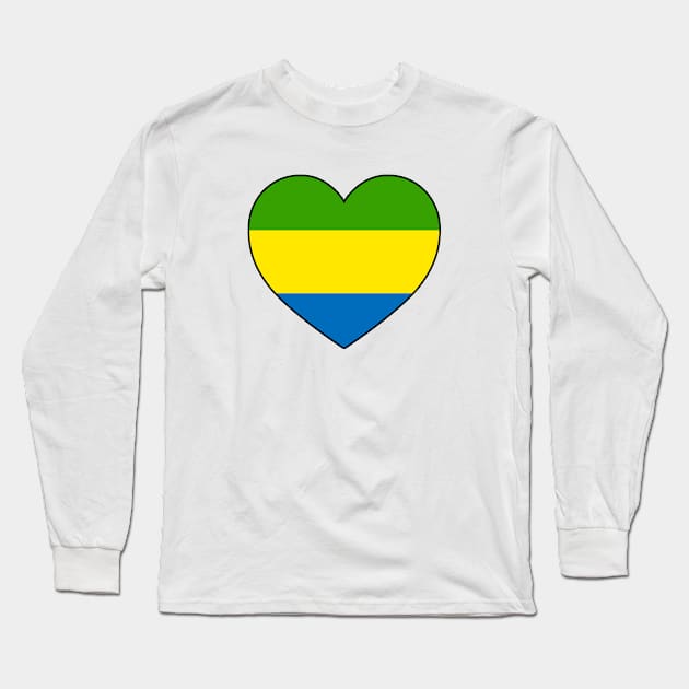 Heart - Gabon _111 Long Sleeve T-Shirt by Tridaak